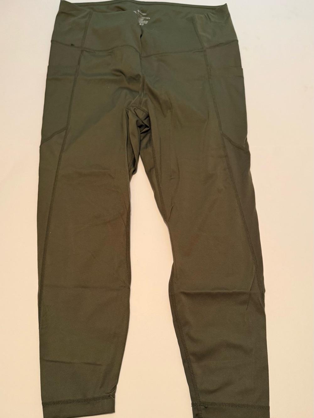 High-Waist Olive Green Performance Leggings